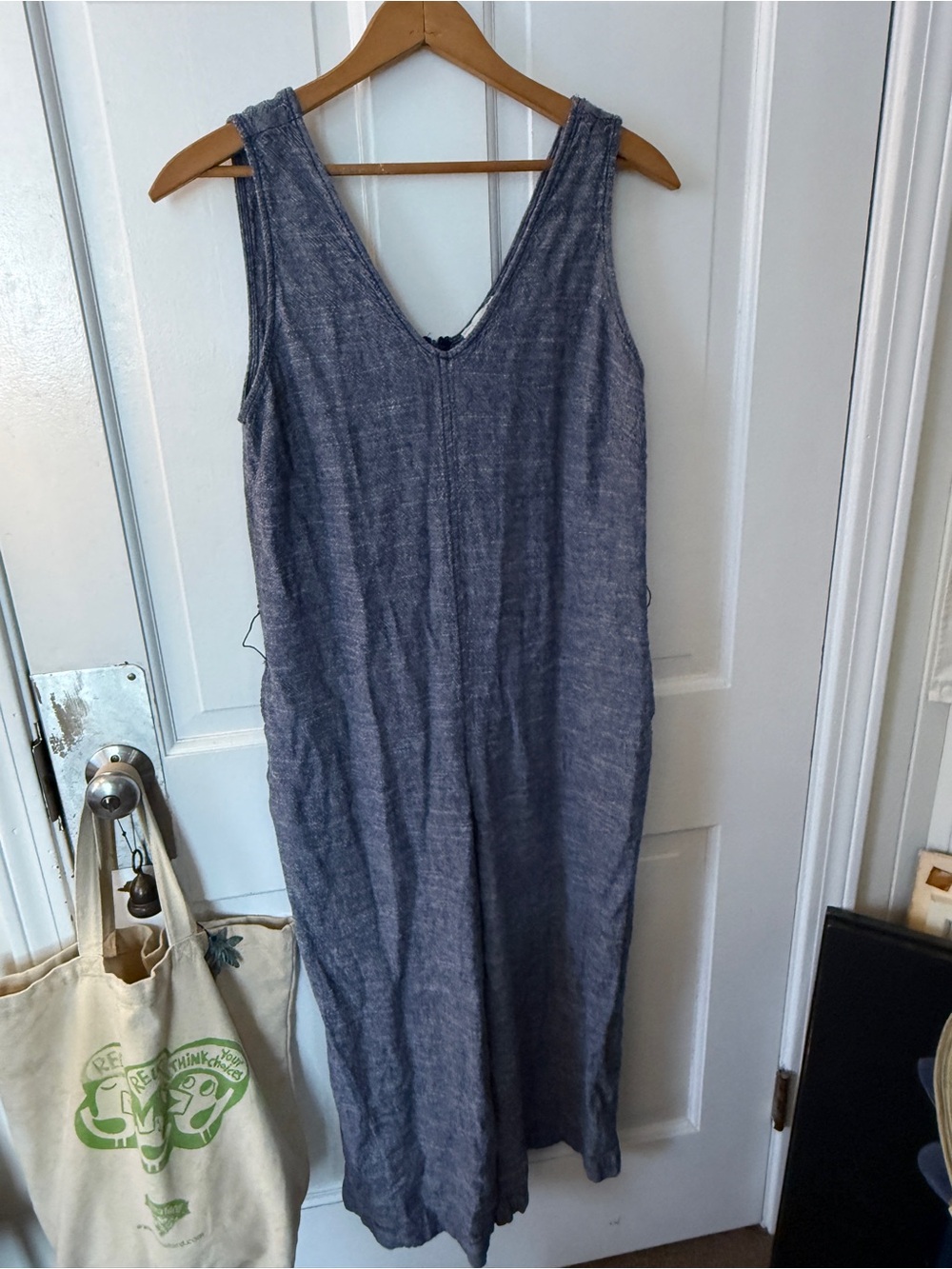 Max Studio Lightweight Blue Jumpsuit - M